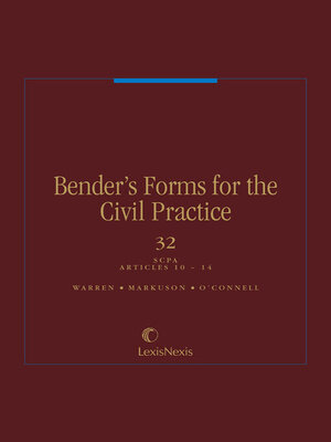 cover image of Bender's Forms for the Civil Practice